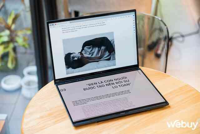 Cận cảnh ASUS Zenbook DUO: Laptop 2 màn hình OLED, thiết kế thông minh, lại còn có chip AI, đủ combo bước vào năm 2024- Ảnh 2. Cận cảnh ASUS Zenbook DUO: Laptop 2 màn hình OLED, thiết kế thông minh, lại còn có chip AI, đủ combo bước vào năm 2024- Ảnh 2.