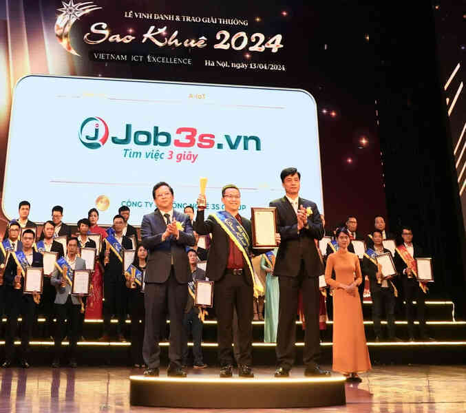 Nền tảng tuyển dụng việc làm Job3s.vn nhận giải thưởng Sao Khuê 2024