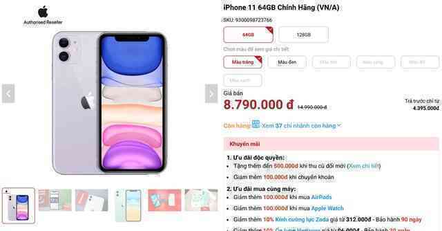 Mẫu iPhone bán chạy nhất Việt Nam đang "sập giá"