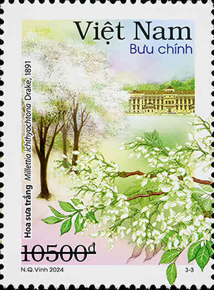 12 mùa hoa của Hà Nội lên tem bưu chính
