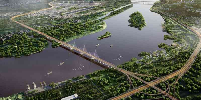 Hà Nội sắp có “siêu cầu” hơn 8.000 tỷ bắc qua sông Hồng, với 8 làn xe, nối Bắc Từ Liêm với huyện Đông Anh