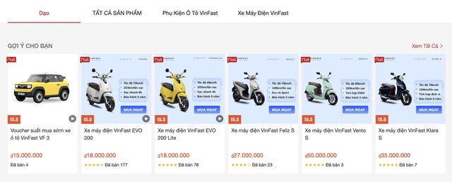 Gian hàng Shopee của VinFast có gì: Xe máy điện bán trăm chiếc, voucher mua sớm VF3 giảm đến cả triệu- Ảnh 2. Gian hàng Shopee của VinFast có gì: Xe máy điện bán trăm chiếc, voucher mua sớm VF3 giảm đến cả triệu- Ảnh 2.