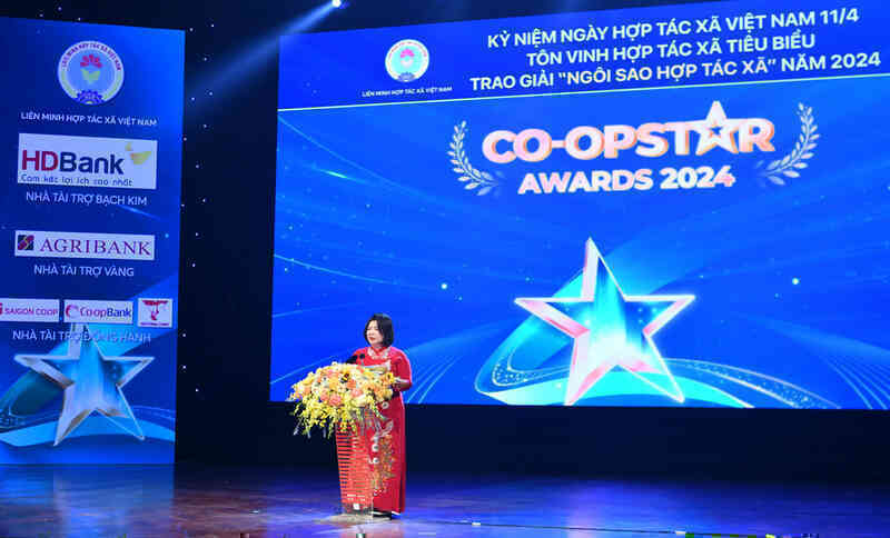 CoopStar Awards 2024 tôn vinh 100 hợp tác xã tiêu biểu