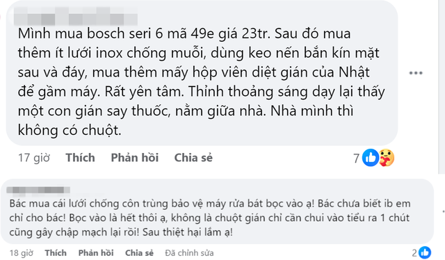 Vung tiền triệu mua máy rửa bát để “nuôi” chuột, gián: Nhiều người than trời vì sửa vài lần tốn ngang mua mới- Ảnh 3. Vung tiền triệu mua máy rửa bát để “nuôi” chuột, gián: Nhiều người than trời vì sửa vài lần tốn ngang mua mới- Ảnh 3.