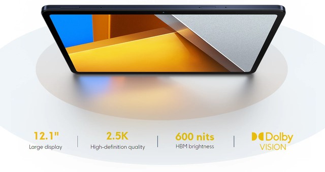 Xiaomi ra mắt máy tính bảng POCO đầu tiên: Màn hình 12,1 inch, chip Snapdragon 7s Gen 2, pin 10.000mAh, giá 8,69 triệu đồng- Ảnh 2. Xiaomi ra mắt máy tính bảng POCO đầu tiên: Màn hình 12,1 inch, chip Snapdragon 7s Gen 2, pin 10.000mAh, giá 8,69 triệu đồng- Ảnh 2.