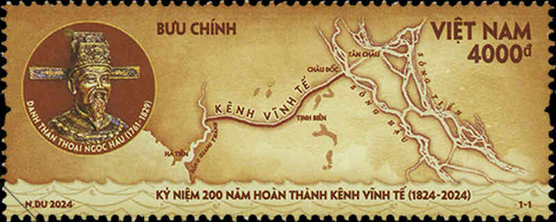 Bộ TT&TT phát hành tem bưu chính kỷ niệm 200 năm hoàn thành kênh Vĩnh Tế