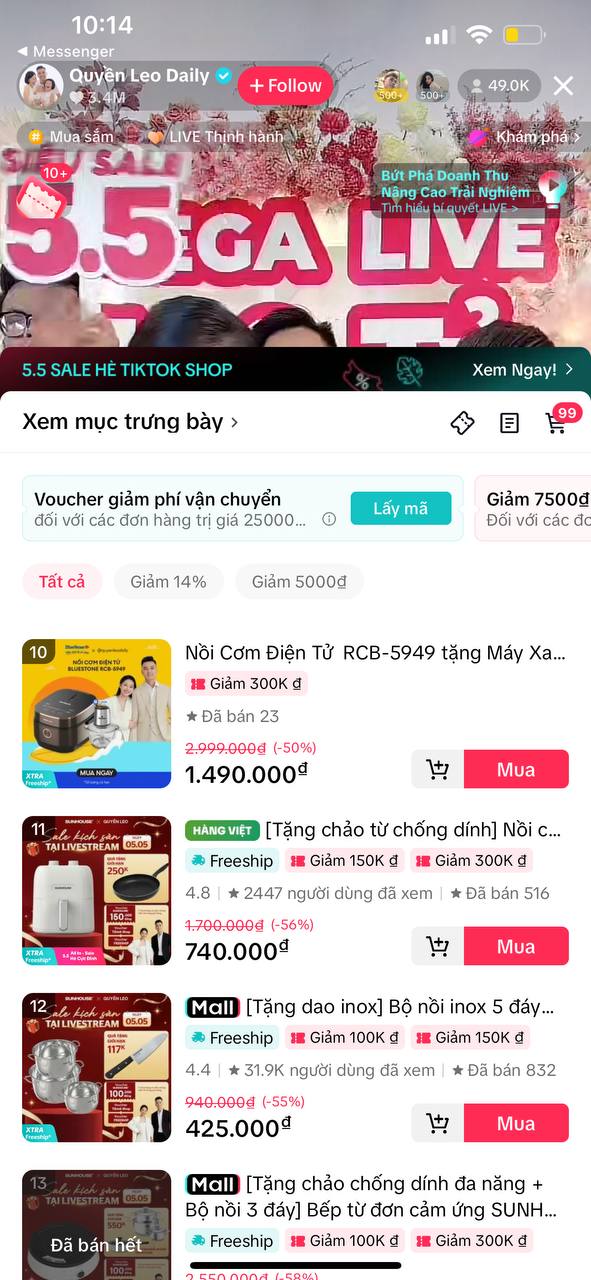 Sốc: Chỉ trong 5 tiếng đầu tiên livestream, chủ 1 kênh TikTok đã đạt doanh thu 45 tỷ đồng, có thời điểm lên đến 60.000 người xem để chốt đơn