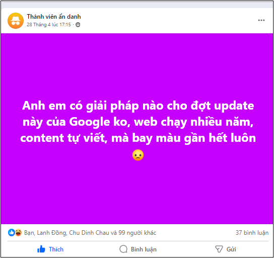 Google phát hành bản cập nhật thuật toán lớn nhất thập kỷ, hàng loạt website “kêu gào” vì tụt rank, mất lượt truy cập- Ảnh 4. Google phát hành bản cập nhật thuật toán lớn nhất thập kỷ, hàng loạt website “kêu gào” vì tụt rank, mất lượt truy cập- Ảnh 4.