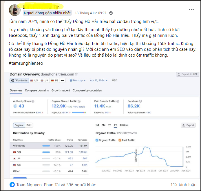 Google phát hành bản cập nhật thuật toán lớn nhất thập kỷ, hàng loạt website “kêu gào” vì tụt rank, mất lượt truy cập- Ảnh 5. Google phát hành bản cập nhật thuật toán lớn nhất thập kỷ, hàng loạt website “kêu gào” vì tụt rank, mất lượt truy cập- Ảnh 5.