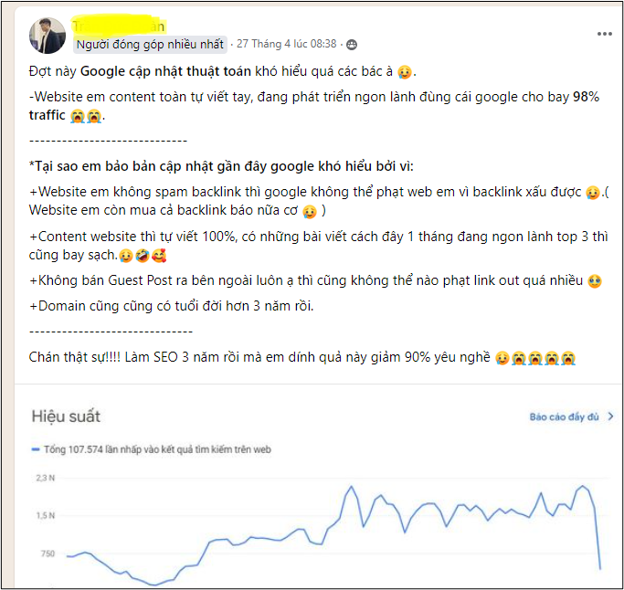 Google phát hành bản cập nhật thuật toán lớn nhất thập kỷ, hàng loạt website “kêu gào” vì tụt rank, mất lượt truy cập- Ảnh 6. Google phát hành bản cập nhật thuật toán lớn nhất thập kỷ, hàng loạt website “kêu gào” vì tụt rank, mất lượt truy cập- Ảnh 6.