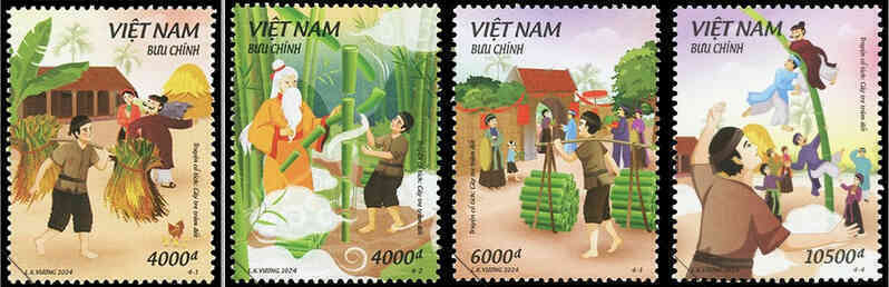 Bộ TT&TT phát hành tem bưu chính kể chuyện ‘Cây tre trăm đốt’