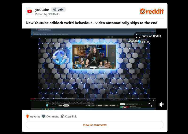 YouTube bỏ qua toàn bộ video, tắt âm thanh khi phát hiện người dùng sử dụng trình chặn quảng cáo