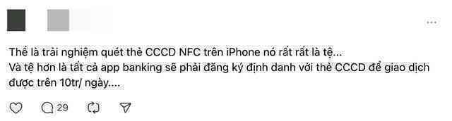 Người dùng Việt kêu trời vì iPhone quét NFC CCCD xác thực ngân hàng mãi không xong, chuyển sang Android thì "phút mốt"- Ảnh 5. Người dùng Việt kêu trời vì iPhone quét NFC CCCD xác thực ngân hàng mãi không xong, chuyển sang Android thì "phút mốt"- Ảnh 5.