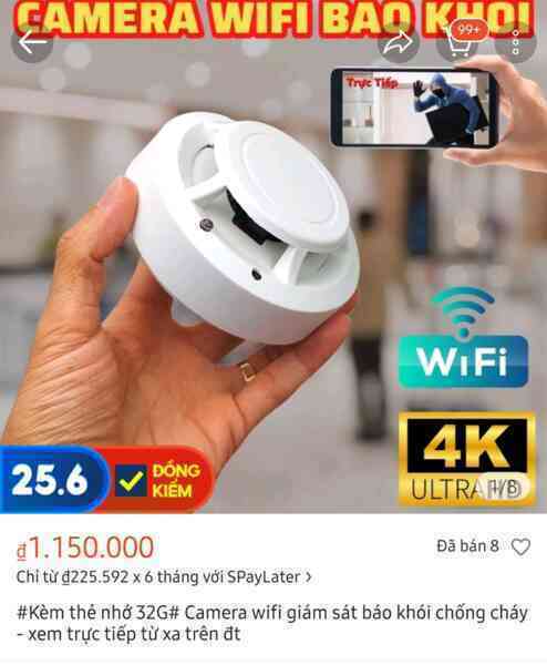 Lướt chợ mạng thấy quá trời camera mini, camera gắn củ sạc, máy báo cháy có thể bị lợi dụng để quay lén- Ảnh 15. Lướt chợ mạng thấy quá trời camera mini, camera gắn củ sạc, máy báo cháy có thể bị lợi dụng để quay lén- Ảnh 15.