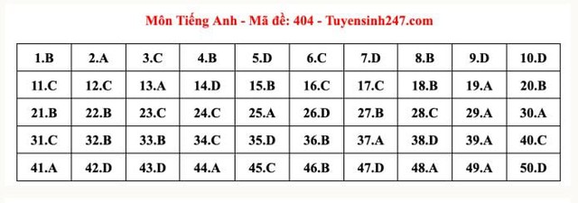 ĐÃ CÓ đề thi và gợi ý đáp án môn Tiếng Anh tốt nghiệp THPT 2024- Ảnh 2. ĐÃ CÓ đề thi và gợi ý đáp án môn Tiếng Anh tốt nghiệp THPT 2024- Ảnh 2.