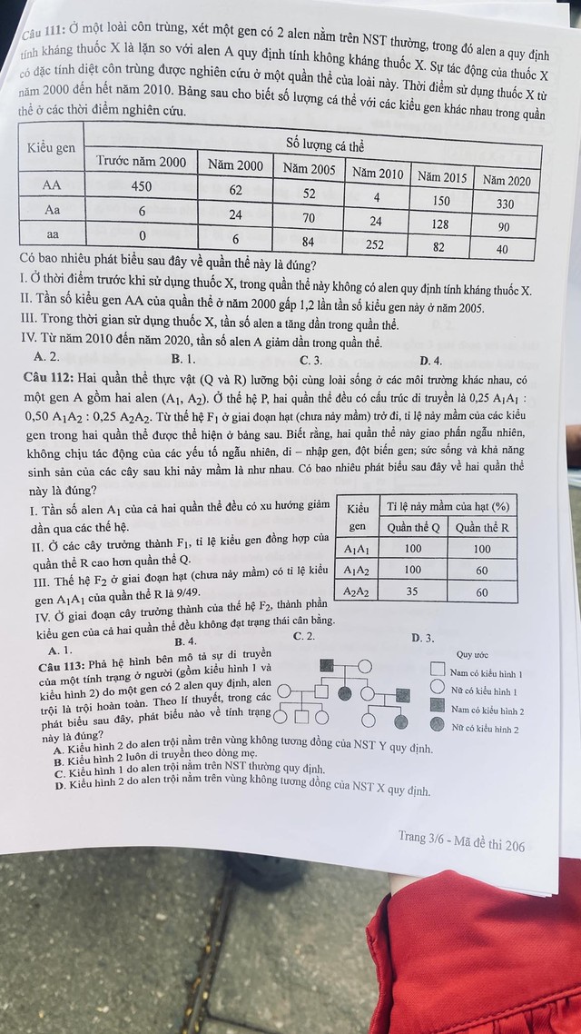 ĐÃ CÓ gợi ý đáp án môn SINH HỌC tốt nghiệp THPT 2024, cập nhật ngay TẠI ĐÂY - Ảnh 4. ĐÃ CÓ gợi ý đáp án môn SINH HỌC tốt nghiệp THPT 2024, cập nhật ngay TẠI ĐÂY - Ảnh 4.