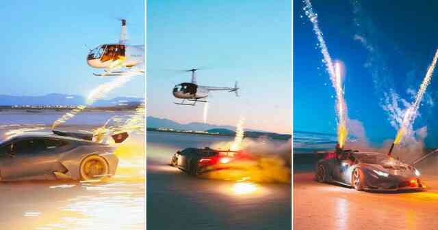 YouTuber phải đối mặt với bản án 10 năm tù vì màn biểu diễn pháo hoa trên trực thăng và xe Lamborghini- Ảnh 4. YouTuber phải đối mặt với bản án 10 năm tù vì màn biểu diễn pháo hoa trên trực thăng và xe Lamborghini- Ảnh 4.