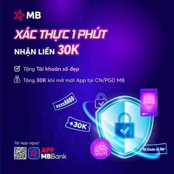Chiều khách tới bờ tới bến, MB hỗ trợ sinh trắc học 1 phút, tặng liền 30K cho khách hàng mới- Ảnh 3. Chiều khách tới bờ tới bến, MB hỗ trợ sinh trắc học 1 phút, tặng liền 30K cho khách hàng mới- Ảnh 3.