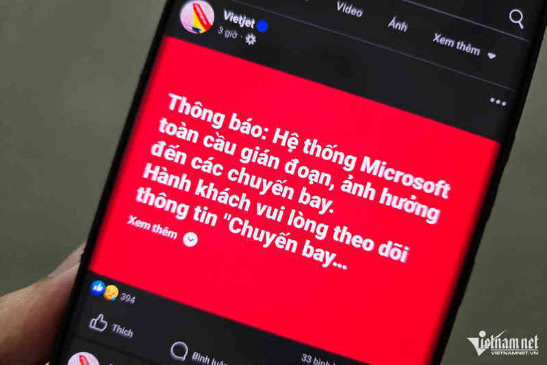Hệ thống Vietjet Air hoạt động trở lại, Microsoft lên tiếng về sự cố CrowdStrike
