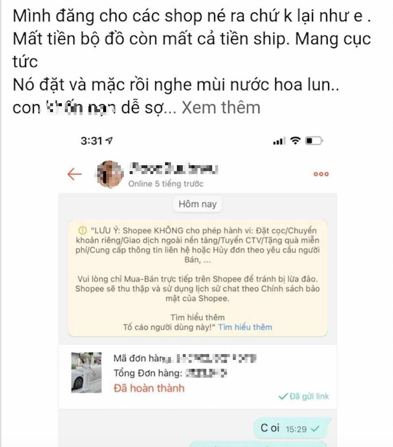 Shopee khuyến cáo người bán không xâm phạm thông tin cá nhân người mua