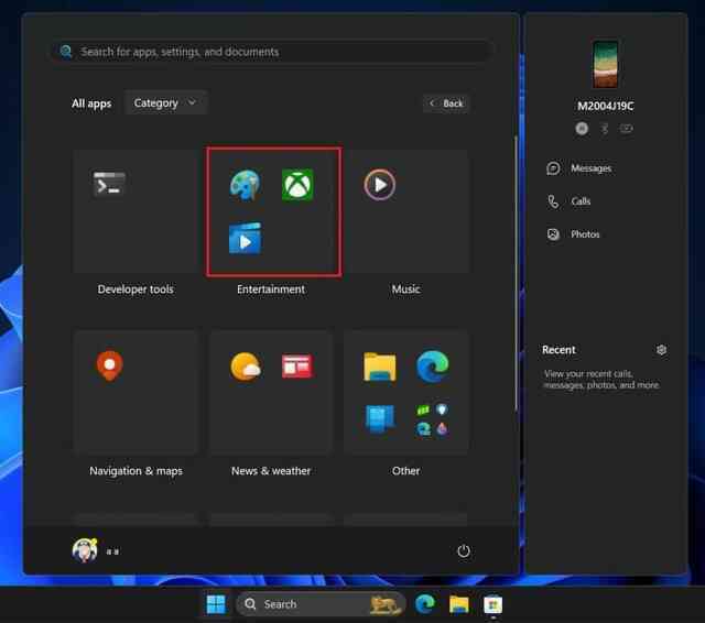 Microsoft thử nghiệm bố cục giống iOS trên Start Menu của Windows 11