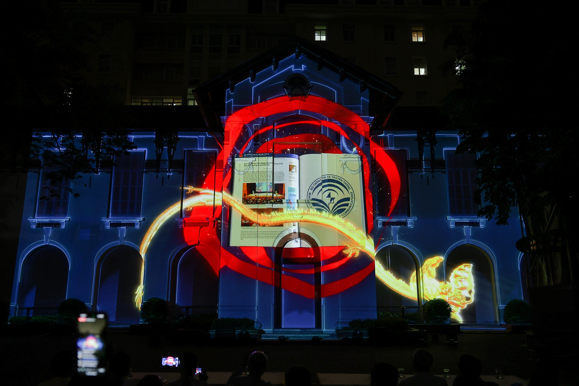 Ấn tượng trình chiếu 3D Mapping nhân kỷ niệm 79 năm ngành Thông tin và Truyền thông- Ảnh 13. Ấn tượng trình chiếu 3D Mapping nhân kỷ niệm 79 năm ngành Thông tin và Truyền thông- Ảnh 13.
