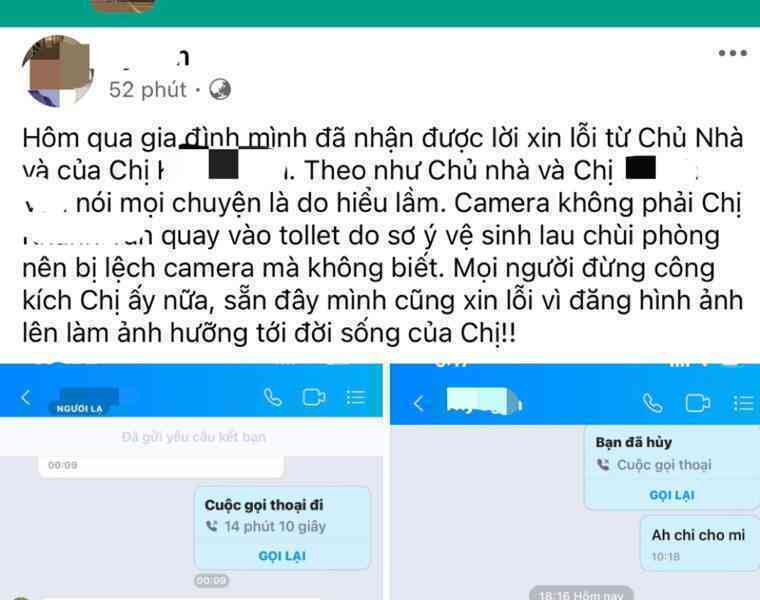 Người trong cuộc nói lý do lắp camera bên trong căn hộ cho thuê ở Vũng Tàu