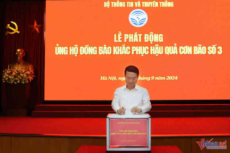Toàn ngành TT&TT chung tay ủng hộ đồng bào khắc phục hậu quả bão Yagi