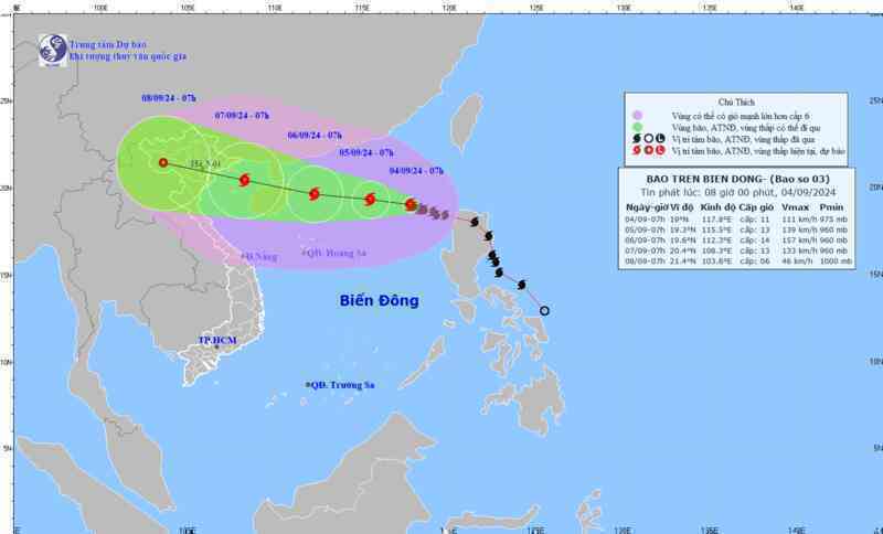Bão số 3 (Yagi) vừa leo lên mức 'cuồng phong': Ảnh dữ dội từ mây vệ tinh, đây sẽ là ngày mạnh nhất
