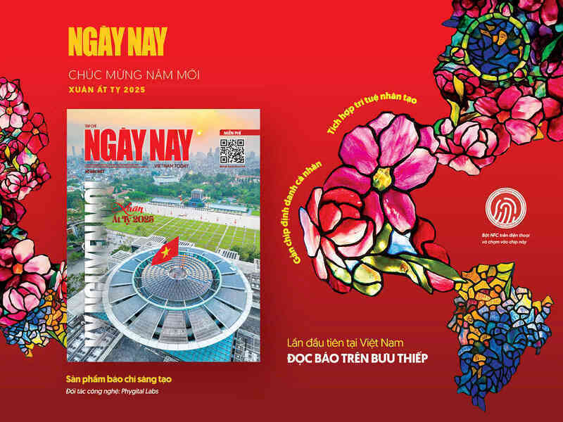 Lần đầu tiên tại Việt Nam đọc báo Tết trên bưu thiếp