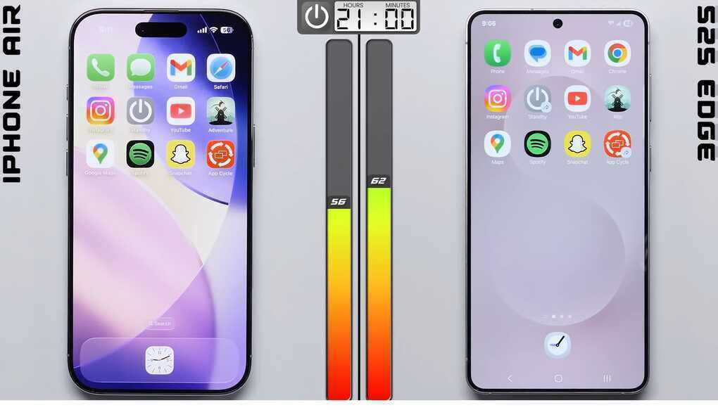 Đọ pin của iPhone Air và Samsung Galaxy S25 Edge: Máy nào thắng? - 2