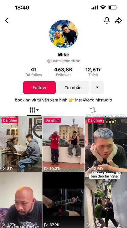 Mike (OCD Ink Studio): Nghệ sĩ xăm tài năng đứng sau kênh TikTok triệu view- Ảnh 2. Mike (OCD Ink Studio): Nghệ sĩ xăm tài năng đứng sau kênh TikTok triệu view- Ảnh 2.