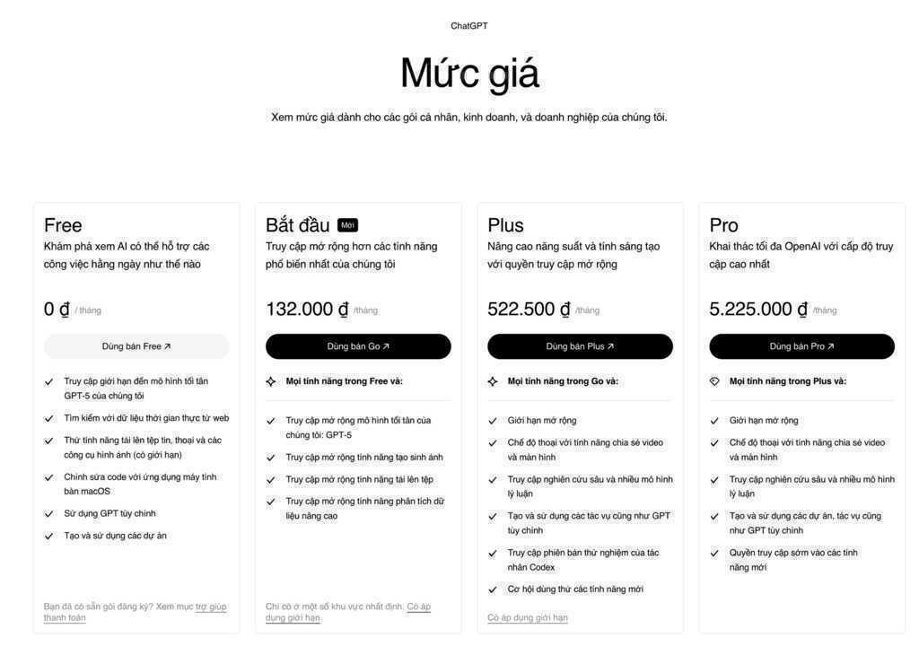 Việt Nam lọt top 5 châu Á dùng ChatGPT: OpenAI tung gói Go giá chỉ bằng 3 ly cà phê