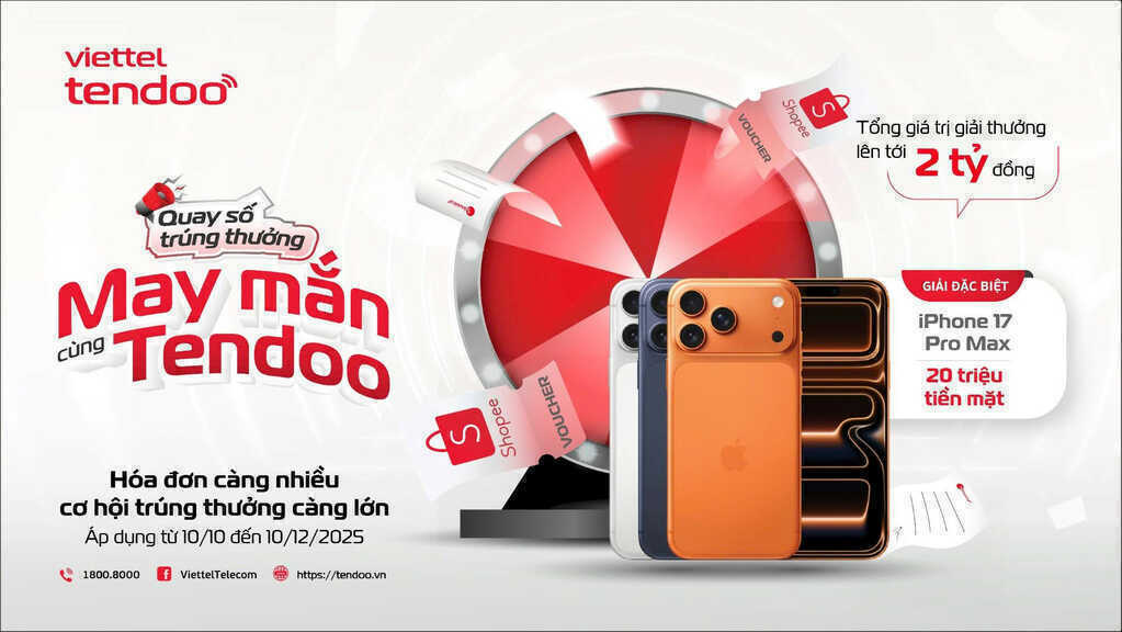 Cơ hội trúng thưởng hấp dẫn khi dùng nền tảng Viettel Tendoo