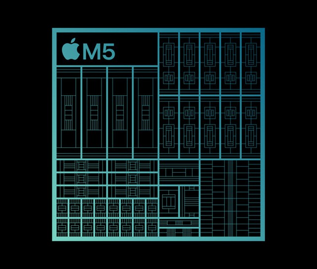 Apple ra mắt chip M5: Tập trung AI, GPU mạnh hơn 4 lần, trang bị trên MacBook Pro, iPad Pro và Vision Pro- Ảnh 2. Apple ra mắt chip M5: Tập trung AI, GPU mạnh hơn 4 lần, trang bị trên MacBook Pro, iPad Pro và Vision Pro- Ảnh 2.