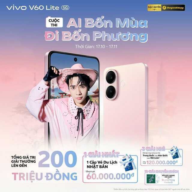 vivo V60 Lite 5G biến ảnh thường thành diệu kỳ 4 mùa, cơ hội du lịch 4 phương- Ảnh 3. vivo V60 Lite 5G biến ảnh thường thành diệu kỳ 4 mùa, cơ hội du lịch 4 phương- Ảnh 3.