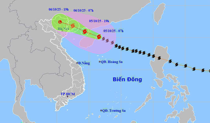 Bão số 11 Matmo đang ở giai đoạn mạnh nhất, từ tối nay ảnh hưởng đến Đông Bắc Bộ