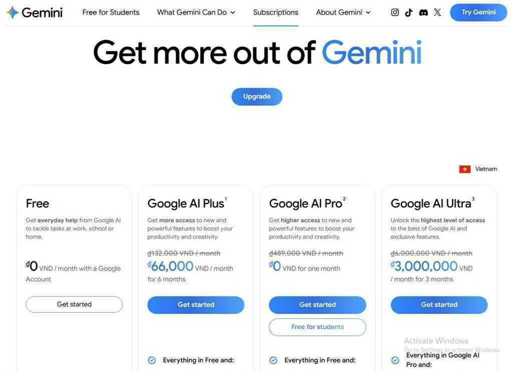 Sinh viên Việt Nam được dùng miễn phí Google AI Pro