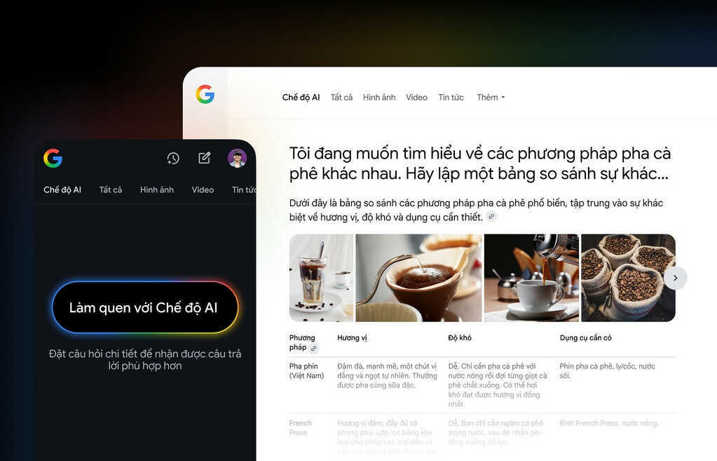 Chế độ tìm kiếm mạnh nhất của Google chính thức hỗ trợ tiếng Việt