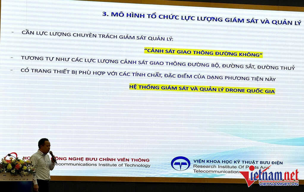 Đề xuất gắn mã định danh cho UAV, drone tương tự biển số ô tô, xe máy