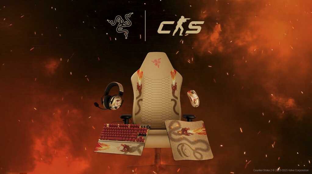 Razer "triệu hồi" Dragon Lore từ Counter-Strike 2 ra đời thực – khi skin huyền thoại hóa thân thành gaming gear trên bàn của bạn