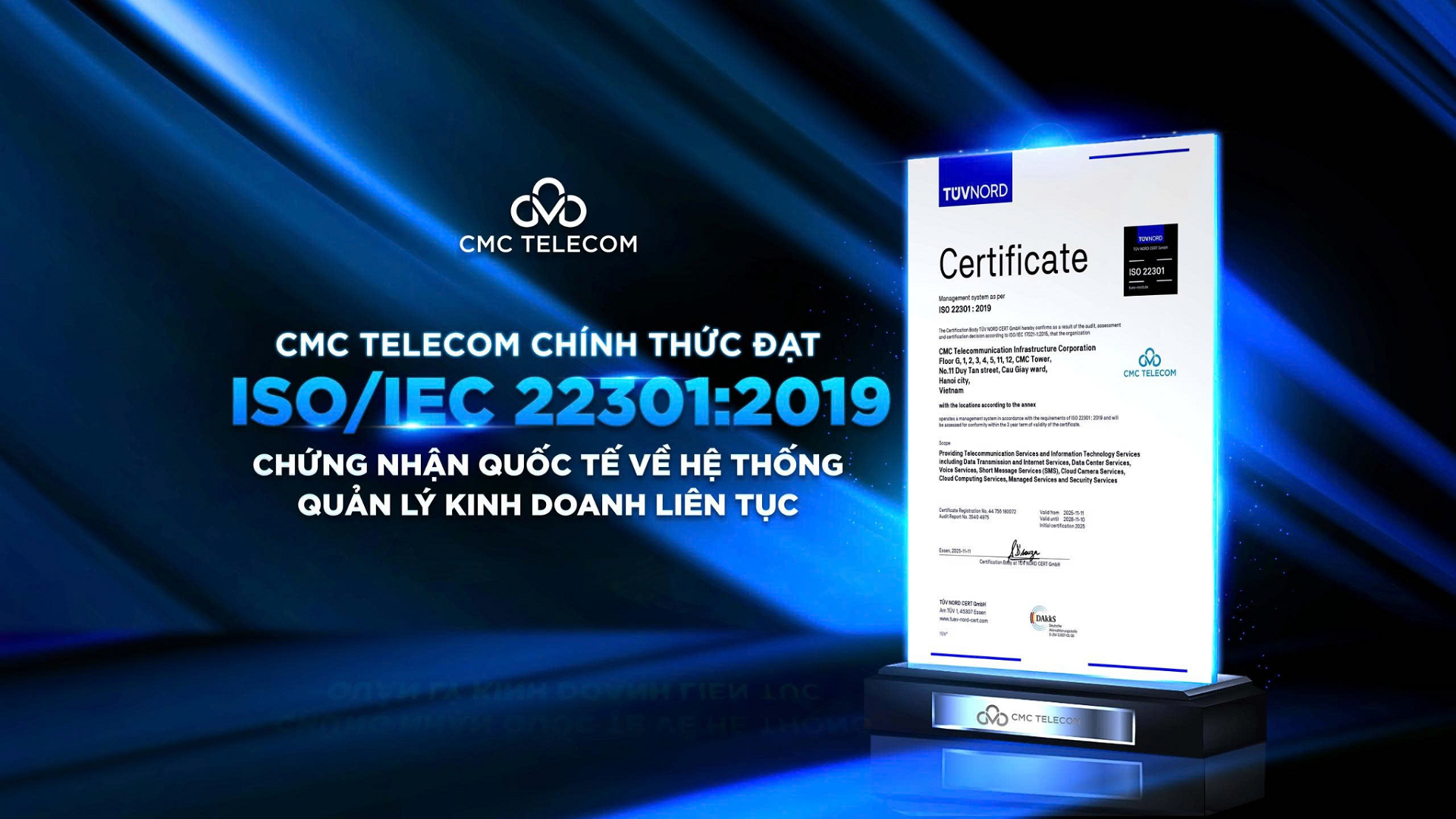 CMC Telecom khẳng định cam kết dịch vụ không gián đoạn cho doanh nghiệp Việt