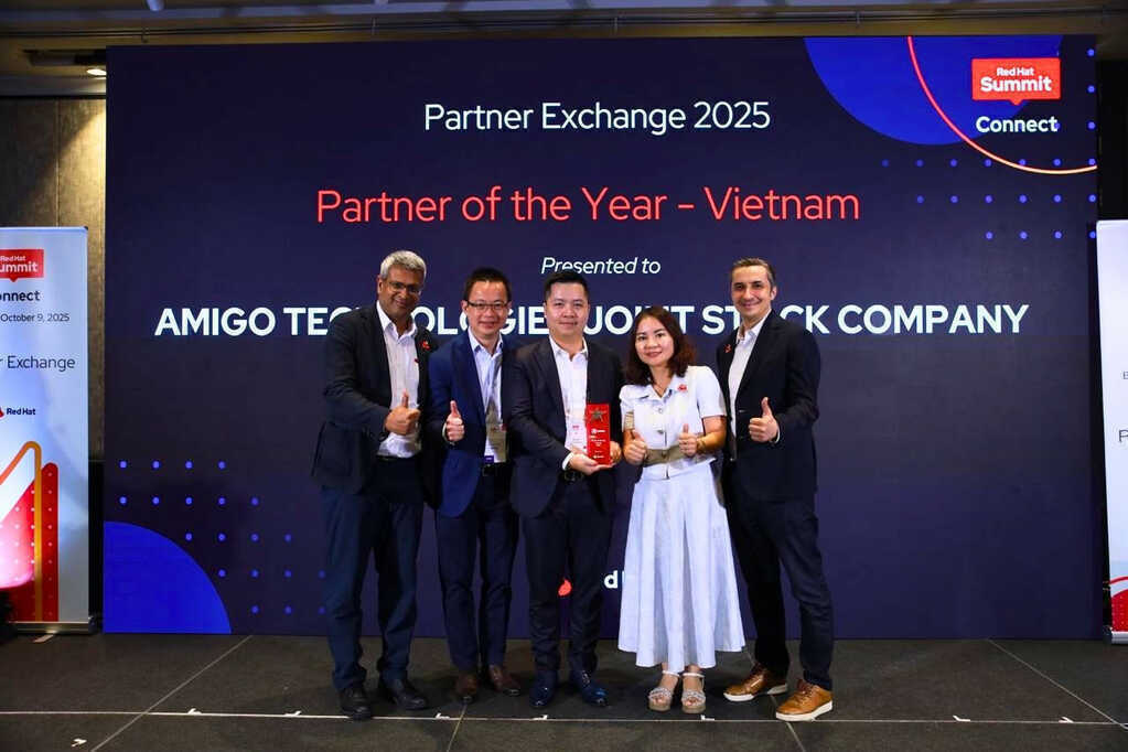 Amigo nhận giải thưởng Partner of the Year 2025 từ Red Hat