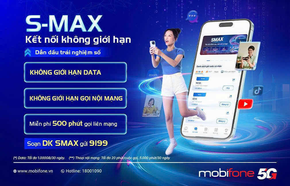 S-MAX MobiFone - giải pháp dung lượng lớn, gia tăng kết nối cho người dùng số