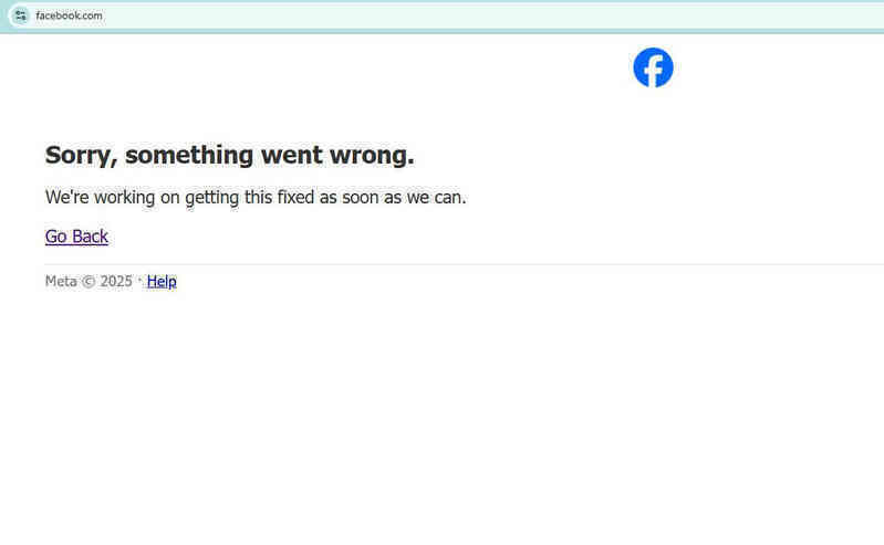 Website Facebook gặp sự cố, người dùng không thể truy cập