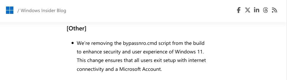 Microsoft chặn cách cài Windows 11 không cần tài khoản, người dùng lập tức phản đòn- Ảnh 3. Microsoft chặn cách cài Windows 11 không cần tài khoản, người dùng lập tức phản đòn- Ảnh 3.