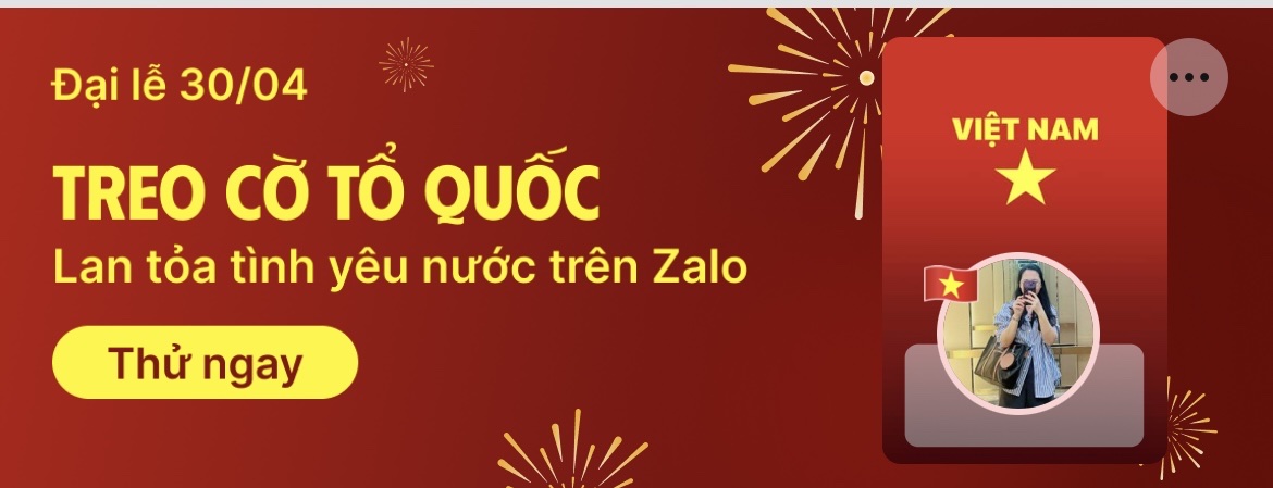 Cả triệu người dùng Zalo "treo cờ Tổ quốc" mừng Đại lễ 30-4