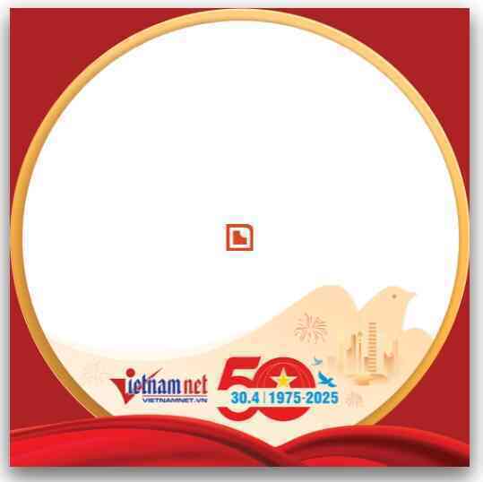 Khung avatar Facebook, Zalo đẹp, ý nghĩa kỷ niệm 50 năm ngày thống nhất đất nước