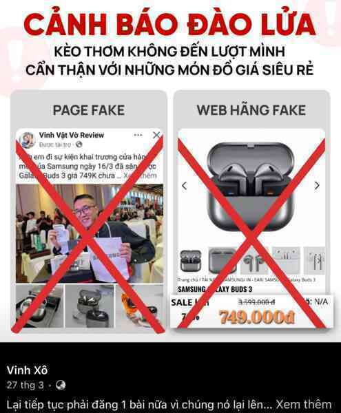 KOLs công nghệ bị kẻ xấu lập fanpage giả để bán hàng “nhái”