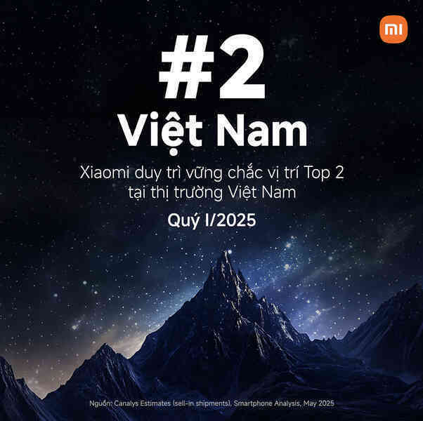 Xiaomi trở lại vị trí số 2 tại thị trường smartphone Việt Nam, dẫn đầu tăng trưởng khu vực Đông Nam Á
